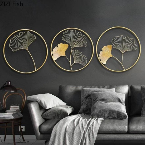 Hansart Special Golden Zingo Ring Metal Wall Art (16.5 Inches Dia. Each Pc)-Home Decoration-Hansart-abstract metal wall art-Made of Premium-Quality Iron Metal-Perfect for your living room, bedroom, hall, office reception, guest room, and hotel reception-The product is packed by professionals for safe delivery Designed to make your home look complete-"Hansart Made In India because India itself is an art".