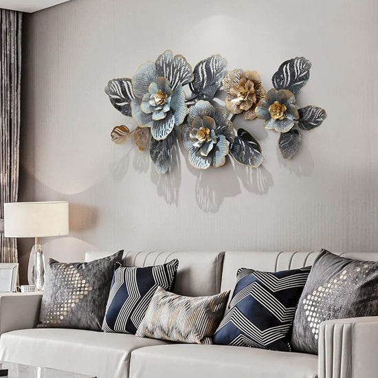 This Elegant Floral Metal Wall Art is expertly crafted using premium-quality iron metal and is a great way to decorate your living room. The 50 x 26 inches size and timeless floral design makes this wall art the perfect statement piece for any interior. Add a touch of elegance to your living room with this metal wall art! Featuring a beautiful floral design with anti-rust powder coating, it&