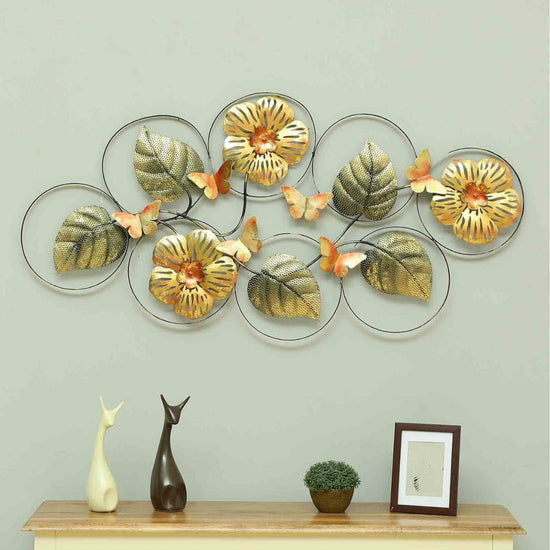 Add a touch of nature to your home with our Golden and Green Floral Metal Wall Art. Perfect for hallway, office reception, hotel, restaurant or living room, this piece adds a sophisticated and modern touch to any space. Measuring 50 x 24 inches, it will make a bold statement on any wall.