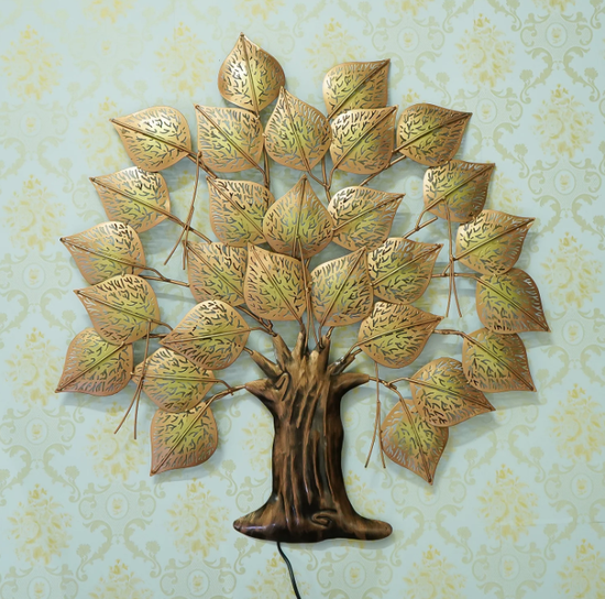 Hansart Special Tamrind LED Wall Tree (30 x 30 Inches)-Home Decoration-Metal Wall Tree by Hansart Made of Premium-Quality Iron Metal Perfect for your living room, bedroom, hall, office reception, guest room, and hotel reception The product is packed by professionals for safe delivery Designed to make your home look complete "Hansart Made In India because India itself is an art".