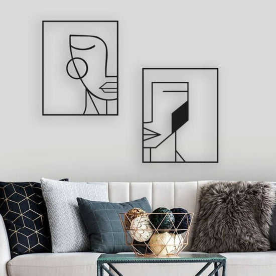 Elevate your living room with our exquisite Half Face Metal Wall Art. Crafted with premium materials, this stunning piece will add a touch of sophistication to any space. Its unique design and intricate details will surely captivate your guests and elevate your interior decor. Elevate your space with this luxurious piece of art.  ✅Measures 20 x 28 inches Each  ✅Constructed of High Quality Metal  ✅Anti-rust powder coating used for long lasting finish