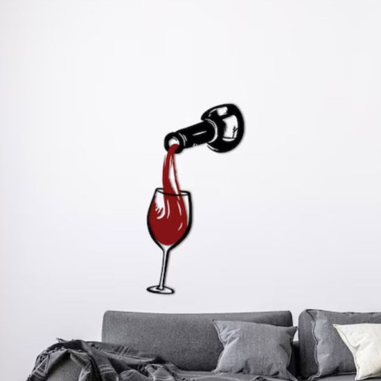 Special Metal Wine Wall Décor for living room