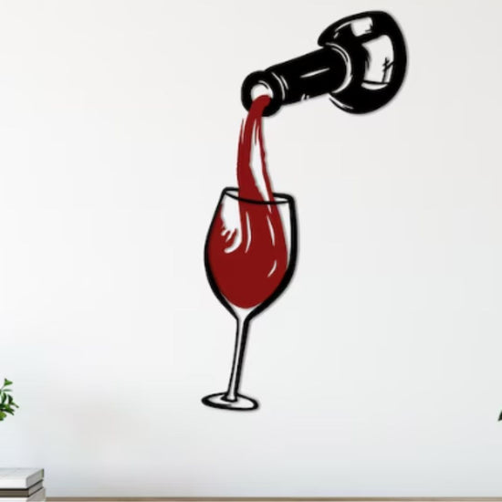 Special Metal Wine Wall Décor for living room