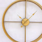 Double Ring Gold Metal Wall Clock for Living room
