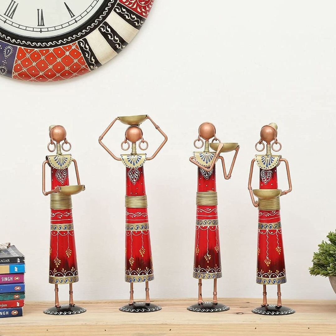 Res Color Table Set of 4 Red Color Table Décor – Hansart