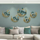 5 Clover Flower Metal Wall Art For Living Room (21, 17, 13 Inches Dia.)-Home Decoration-Hansart-abstract metal wall art-Made of Premium-Quality Iron Metal-Perfect for your living room, bedroom, hall, office reception, guest room, and hotel reception-The product is packed by professionals for safe delivery Designed to make your home look complete-"Hansart Made In India because India itself is an art".