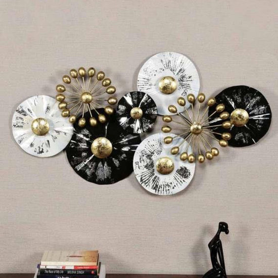 Black N White Emina Metal Wall Art for Guest Room (36 x 20 Inches)-Home Decoration-Hansart-abstract metal wall art-Made of Premium-Quality Iron Metal-Perfect for your living room, bedroom, hall, office reception, guest room, and hotel reception-The product is packed by professionals for safe delivery Designed to make your home look complete-"Hansart Made In India because India itself is an art".