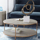 Double Layer White Marble Top designer coffee Table