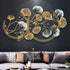 Hansart Special Double Round with Leaves Metal Wall Art (48 x 28 Inches)-abstract wall art-Hansart-abstract metal wall art-Made of Premium-Quality Iron Metal-Perfect for your living room, bedroom, hall, office reception, guest room, and hotel reception-The product is packed by professionals for safe delivery Designed to make your home look complete-"Hansart Made In India because India itself is an art".