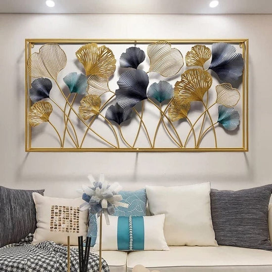 Big Framed Metal Wall Art for living room (50 x 25 Inches)-abstract wall art-Hansart-abstract metal wall art-Made of Premium-Quality Iron Metal-Perfect for your living room, bedroom, hall, office reception, guest room, and hotel reception-The product is packed by professionals for safe delivery Designed to make your home look complete-"Hansart Made In India because India itself is an art".