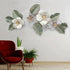 Dazzling White Flower Metal Wall Art-Metal Wall Decor by Hansart Abstract wall art Total Wall Coverage Area: 48 x 24 Inches Made of Premium-Quality Iron Metal Anti-rust powder coating used Hanging Mechanism included Perfect for your living room, bedroom, hall, office reception, guest room, and hotel reception The product is packed by professionals for safe delivery  Designed to make your home look complete "Hansart Made In India because India itself is an art".