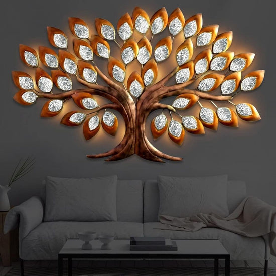 Hansart Special Oak Mosaic Tree Metal Wall Décor (26 x 43 Inches)-Home Decoration-Metal Wall Tree by Hansart Made of Premium-Quality Iron Metal Perfect for your living room, bedroom, hall, office reception, guest room, and hotel reception The product is packed by professionals for safe delivery Designed to make your home look complete "Hansart Made In India because India itself is an art".