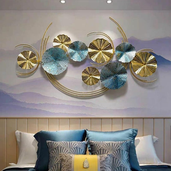 Ixora Turquoise Premium Metal Wall Art for Bed Room (46 x 26 Inches)-Home Decoration-Hansart-abstract metal wall art-Made of Premium-Quality Iron Metal-Perfect for your living room, bedroom, hall, office reception, guest room, and hotel reception-The product is packed by professionals for safe delivery Designed to make your home look complete-"Hansart Made In India because India itself is an art".