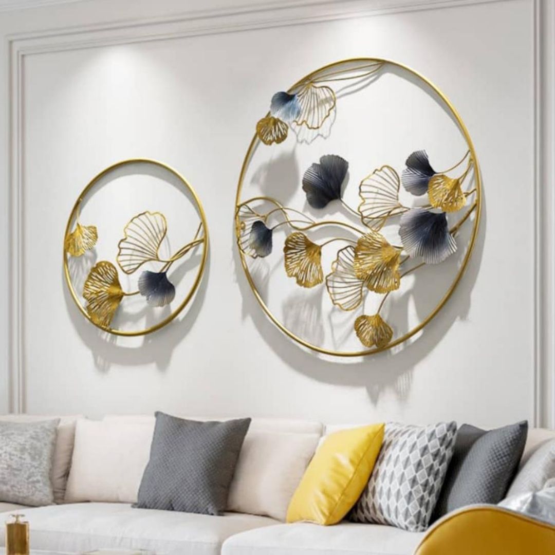 Double Ring Iris Metal Wall Art For Living Room (Big: 30 Inches Dia, Small: 19 Inches Dia.)-Home Decoration-Hansart-abstract metal wall art-Made of Premium-Quality Iron Metal-Perfect for your living room, bedroom, hall, office reception, guest room, and hotel reception-The product is packed by professionals for safe delivery Designed to make your home look complete-"Hansart Made In India because India itself is an art".