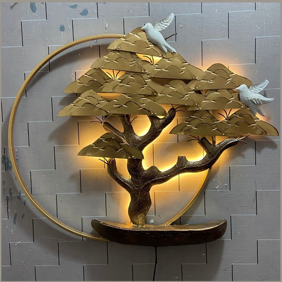 Decorative Mountain Tree Wall Art For Bed Room (38x32 Inches)-Home Decoration-Metal Wall Tree by Hansart Made of Premium-Quality Iron Metal Perfect for your living room, bedroom, hall, office reception, guest room, and hotel reception The product is packed by professionals for safe delivery Designed to make your home look complete "Hansart Made In India because India itself is an art".