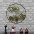 Palm Leaves In Ring Wall Art for Bed Room (29 Inches Dia.)-Home Decoration-Hansart-Metallic Nature Wall Decor by Hansart-Made of Premium-Quality Iron Metal Perfect for your living room, bedroom, hall, office reception, guest room, and hotel reception-The product is packed by professionals for safe delivery-Designed to make your home look complete-"Hansart Made In India because India itself is an art".