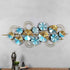Blue Bloom Metal Wall Art for Living Room (61 x 26 Inches)-Home Decoration-Hansart-abstract metal wall art-Made of Premium-Quality Iron Metal-Perfect for your living room, bedroom, hall, office reception, guest room, and hotel reception-The product is packed by professionals for safe delivery Designed to make your home look complete-"Hansart Made In India because India itself is an art".