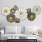 Kayra Floral Décor Metal Wall Art for Living Room (51 x 27 Inches)-Home Decoration-Hansart-Metallic Nature Wall Decor by Hansart-Made of Premium-Quality Iron Metal Perfect for your living room, bedroom, hall, office reception, guest room, and hotel reception-The product is packed by professionals for safe delivery-Designed to make your home look complete-"Hansart Made In India because India itself is an art".
