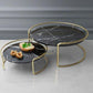 Set of 2 Black Top combinable Coffee Table