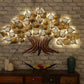 Hansart Special Golden Leaf Wall Tree With LED (60 x 36 Inches)-Home Decoration-Metal Wall Tree by Hansart Made of Premium-Quality Iron Metal Perfect for your living room, bedroom, hall, office reception, guest room, and hotel reception The product is packed by professionals for safe delivery Designed to make your home look complete "Hansart Made In India because India itself is an art".