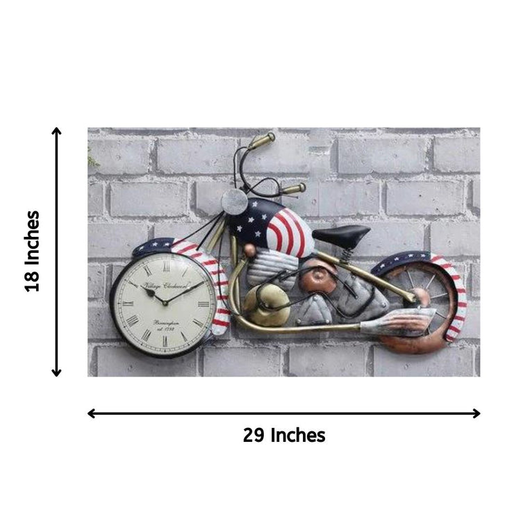 Modern US Bike Wall Décor For Living Room (29 x 18 Inches)-Home Decoration-Metal Wall Decor by Hansart Made of Premium-Quality Iron Metal Perfect for your living room, bedroom, hall, office reception, guest room, and hotel reception The product is packed by professionals for safe delivery Designed to make your home look complete "Hansart Made In India because India itself is an art".