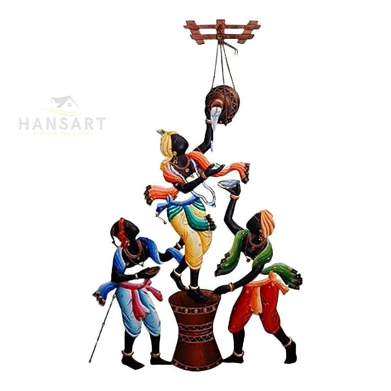 Traditional Wall Decor by Hansart Total Wall Coverage Area: (26 x 12 Inches) High Quality Metallic Construction Hanging Mechanism included Perfect for your living room, bedroom, hall, office reception, guest room, and hotel reception The product is packed by professionals for safe delivery  Designed to make your home look complete "Hansart Made In India because India itself is an art".
