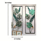Palm Leaf Double Vertical Frame Metal Wall Art (12 x 36 Inches)-abstract wall art-Hansart-abstract metal wall art-Made of Premium-Quality Iron Metal-Perfect for your living room, bedroom, hall, office reception, guest room, and hotel reception-The product is packed by professionals for safe delivery Designed to make your home look complete-"Hansart Made In India because India itself is an art".