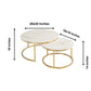 White Marble Round Nesting Coffee Table - Set of 2