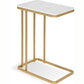 Single Metallic Framed Square Designer Side Table