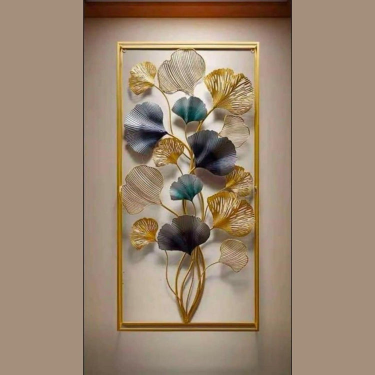 Hansart Special Vertical Iris Frame Metal Wall Art (20 x 40 Inches)-abstract wall art-Hansart-abstract metal wall art-Made of Premium-Quality Iron Metal-Perfect for your living room, bedroom, hall, office reception, guest room, and hotel reception-The product is packed by professionals for safe delivery Designed to make your home look complete-"Hansart Made In India because India itself is an art".
