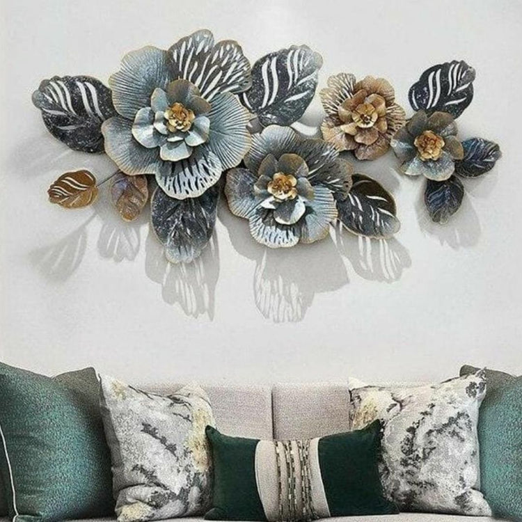 This Elegant Floral Metal Wall Art is expertly crafted using premium-quality iron metal and is a great way to decorate your living room. The 50 x 26 inches size and timeless floral design makes this wall art the perfect statement piece for any interior. Add a touch of elegance to your living room with this metal wall art! Featuring a beautiful floral design with anti-rust powder coating, it&