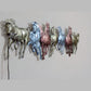 Metal Wall Decor by Hansart Total Wall Coverage Area: 42 x 17 Inches Made Of Mild Steel, Powder Coated Decorated by Spray and Handbrush paint Hanging Mechanism included Horse wall decor with led lighting Perfect for your living room, bedroom, hall, office reception, guest room, and hotel reception The product is packed by professionals for safe delivery Designed to make your home look complete "Hansart Made In India because India itself is an art".