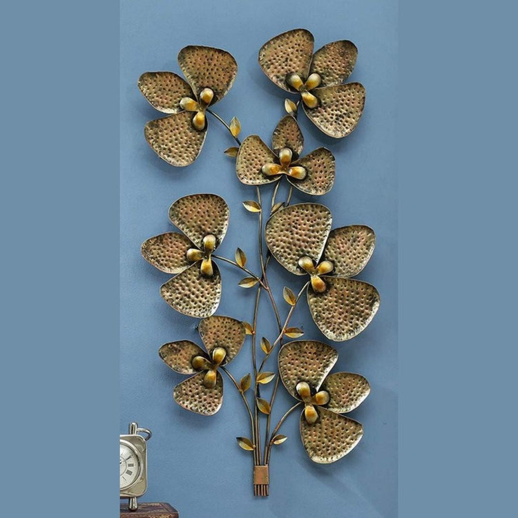 7 Lotus with Leaves Metal Wall Art for Living Room (40 x 20 Inches)-Home Decoration-Metal Wall Tree by Hansart Made of Premium-Quality Iron Metal Perfect for your living room, bedroom, hall, office reception, guest room, and hotel reception The product is packed by professionals for safe delivery Designed to make your home look complete "Hansart Made In India because India itself is an art".