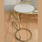 Round Marble Top with Rings Accent Table