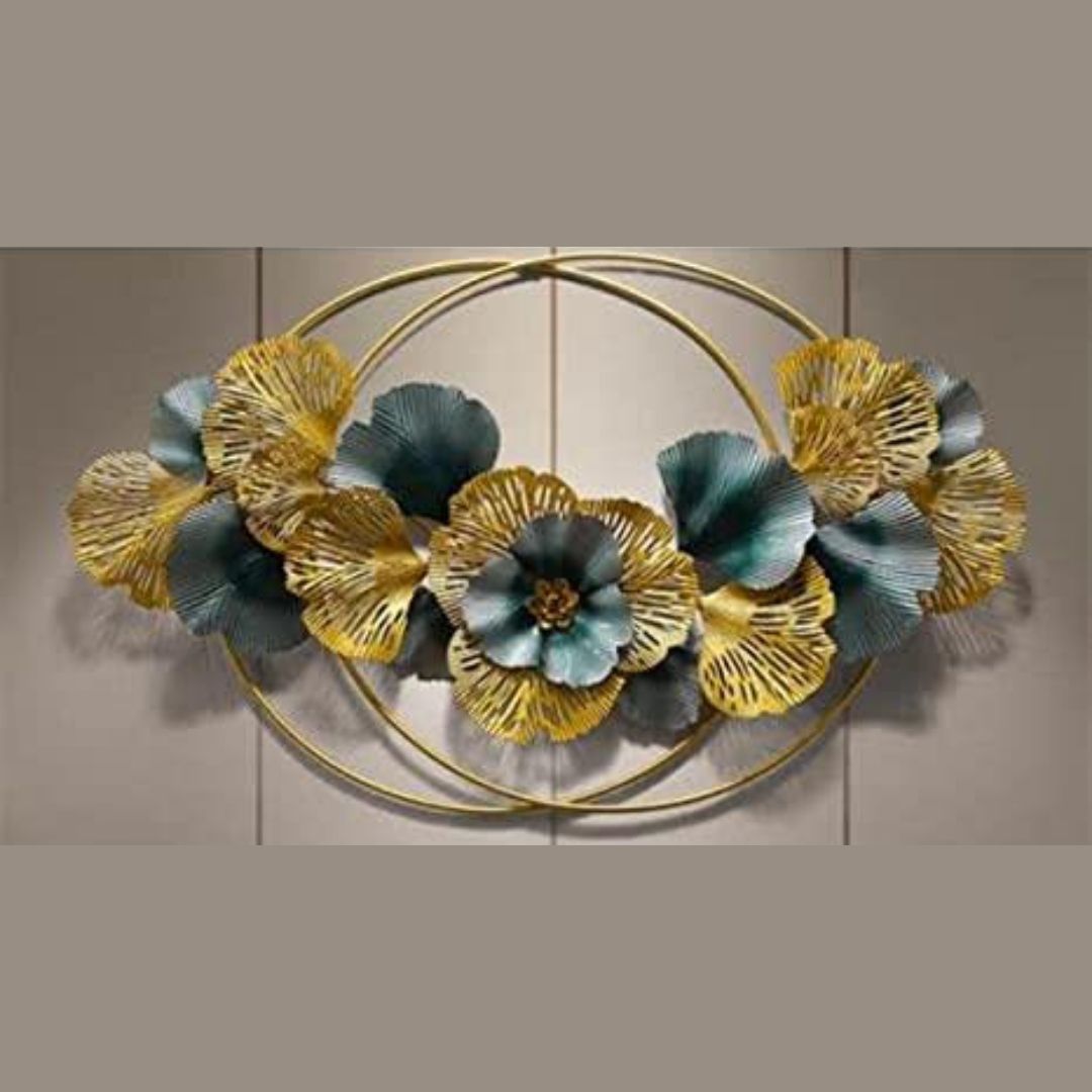 Hansart Special Bloom Flowers Metal Wall Décor (50 x 32 Inches)-Home Decoration-Hansart-abstract metal wall art-Made of Premium-Quality Iron Metal-Perfect for your living room, bedroom, hall, office reception, guest room, and hotel reception-The product is packed by professionals for safe delivery Designed to make your home look complete-"Hansart Made In India because India itself is an art".