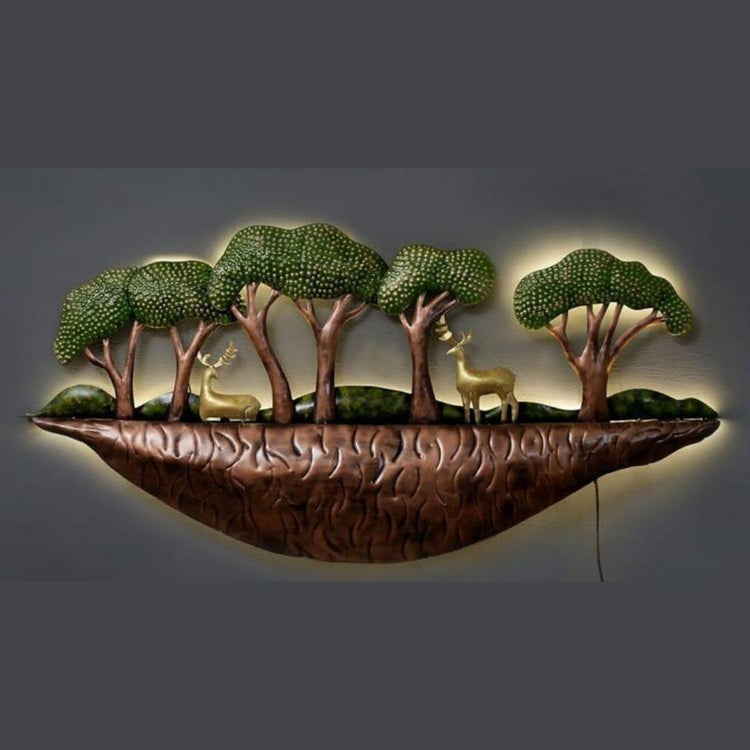Hansart Special Nature Wall Art for Living Room (46 x 16 Inches)-Home Decoration-Metal Wall Tree by Hansart Made of Premium-Quality Iron Metal Perfect for your living room, bedroom, hall, office reception, guest room, and hotel reception The product is packed by professionals for safe delivery Designed to make your home look complete "Hansart Made In India because India itself is an art".