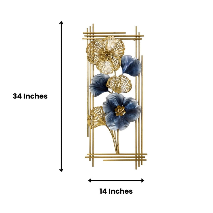 Split Panel Floral Wall Accent for Bed Room and Living Room. Metal Wall Decor by Hansart Abstract wall art Total Wall Coverage Area: 14 x 34 Inches Each Made of Premium-Quality Iron Metal Anti-rust powder coating used Hanging Mechanism included Perfect for your living room, bedroom, hall, office reception, guest room, and hotel reception The product is packed by professionals for safe delivery  Designed to make your home look complete "Hansart Made In India because India itself is an art".