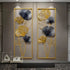 Vertical Golden Spilt Panel Frame Metal Wall Art (12 x 31 Inches)-abstract wall art-Hansart-abstract metal wall art-Made of Premium-Quality Iron Metal-Perfect for your living room, bedroom, hall, office reception, guest room, and hotel reception-The product is packed by professionals for safe delivery Designed to make your home look complete-"Hansart Made In India because India itself is an art".