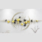 Yellow N Black Butterflies In Ring Metal Wall Art (50 x 24 Inches)-abstract wall art-Hansart-abstract metal wall art-Made of Premium-Quality Iron Metal-Perfect for your living room, bedroom, hall, office reception, guest room, and hotel reception-The product is packed by professionals for safe delivery Designed to make your home look complete-"Hansart Made In India because India itself is an art".