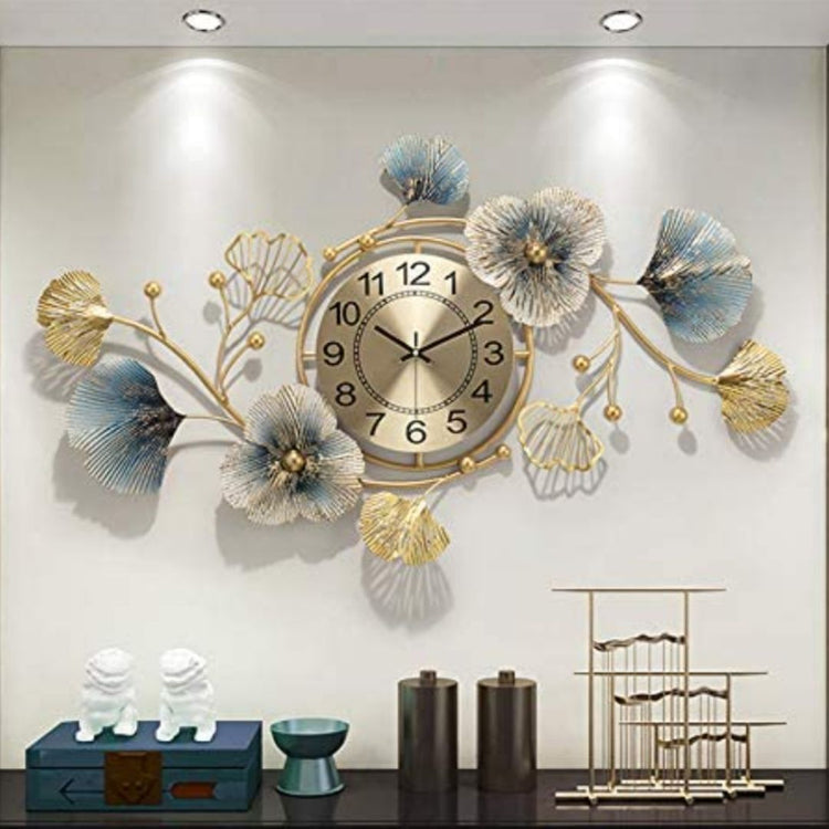 Floral Metal Wall Clock for Living Room and Hall. Metal Wall Decor by Hansart Abstract wall art Total Wall Coverage Area: 48 x 24 Inches Made of Premium-Quality Iron Metal Anti-rust powder coating used Hanging Mechanism included Perfect for your living room, bedroom, hall, office reception, guest room, and hotel reception The product is packed by professionals for safe delivery  Designed to make your home look complete "Hansart Made In India because India itself is an art".