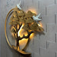 Decorative Mountain Tree Wall Art For Bed Room (38x32 Inches)-Home Decoration-Metal Wall Tree by Hansart Made of Premium-Quality Iron Metal Perfect for your living room, bedroom, hall, office reception, guest room, and hotel reception The product is packed by professionals for safe delivery Designed to make your home look complete "Hansart Made In India because India itself is an art".