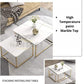 Square White Marble Top Table - Set of 2 for living, drawing or guest room