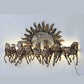 Hansart Special 7 Horses with Sun Metal Wall Art (55 x 34 Inches)-Home Decoration-Hansart-Metal Wall Decor by Hansart Horses wall decor with led lighting Made of Premium-Quality Iron Metal Perfect for your living room, bedroom, hall, office reception, guest room, and hotel reception The product is packed by professionals for safe delivery Designed to make your home look complete "Hansart Made In India because India itself is an art".