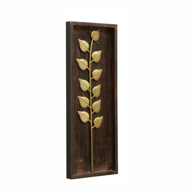 Titan Metallic Leaves Art on MDF Board (20 x 8 Inches)-Home Decoration-Metal Wall Decor by Hansart Made of Premium-Quality Iron Metal Perfect for your living room, bedroom, hall, office reception, guest room, and hotel reception The product is packed by professionals for safe delivery Designed to make your home look complete "Hansart Made In India because India itself is an art".