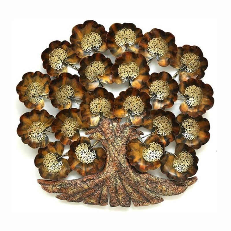 Metal Wall Tree Decor by Hansart Nature Wall Art Total Wall Coverage Area: 30 x 30 Inches Made of Premium-Quality Iron Metal Anti-rust powder coating used Hanging Mechanism included Perfect for your living room, bedroom, hall, office reception, guest room, and hotel reception The product is packed by professionals for safe delivery  Designed to make your home look complete "Hansart Made In India because India itself is an art".